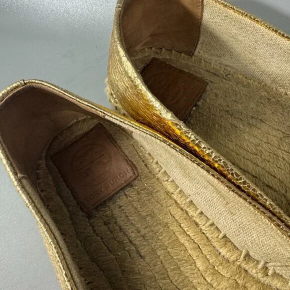 Tory Burch Colorblock Logo Leather Espadrille Flat, Size 8 1/2 - Picture 11 of 14